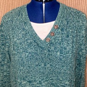 Women’s green sweater, Size 2X
